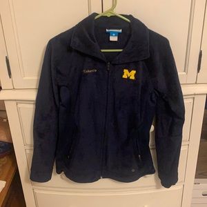Columbia University of Michigan plush jacket
